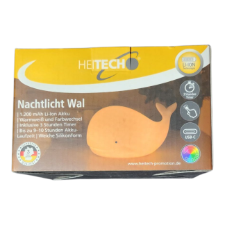 Nachtlicht Wal LED-Lampe Kinder